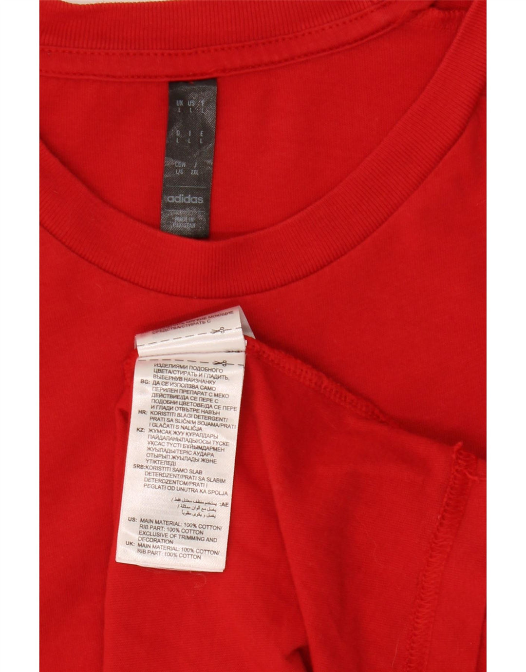 ADIDAS T-Shirt Homme Haut Large Rouge Coton
