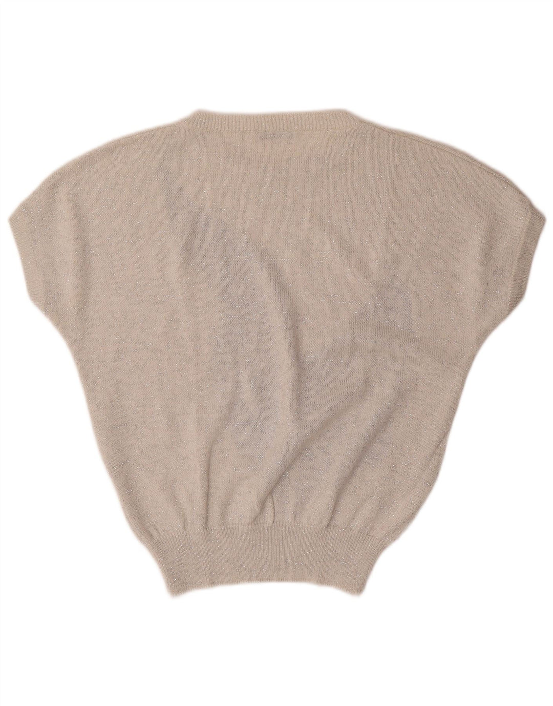 VINTAGE Femme Col Bateau Pull Pull UK 16 Grand Blanc Cassé Floral