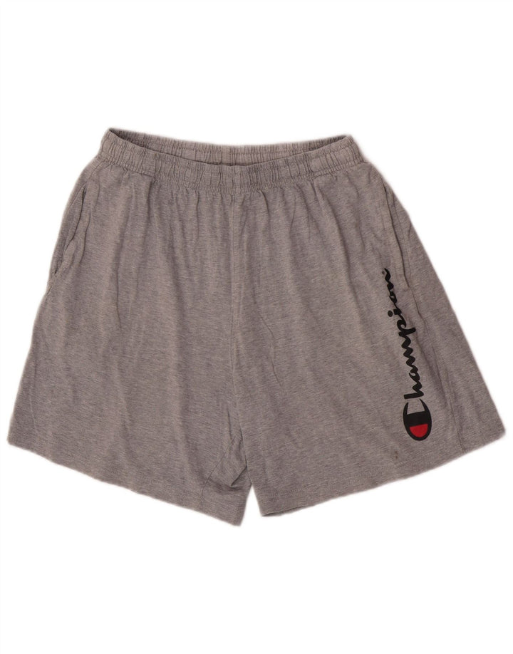 Champion Short de Sport Graphique Regular Homme Petit Gris Coton