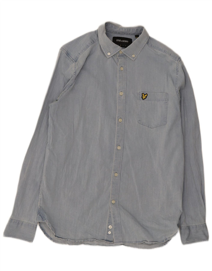 Lyle & Scott Chemise Homme Bleu Moyen Coton