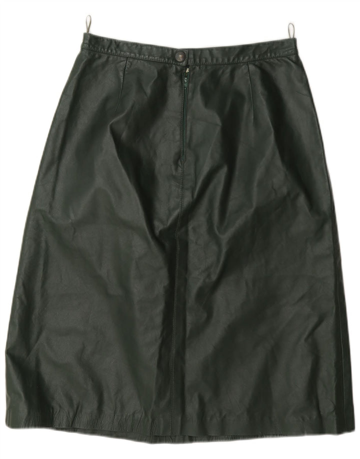 jupe en cuir femme vintage Moyen W28 Vert