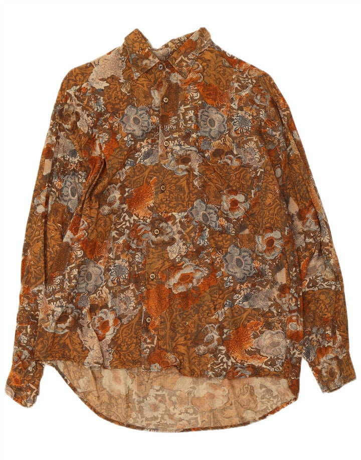 Chemise Homme Vintage Petit Marron Floral