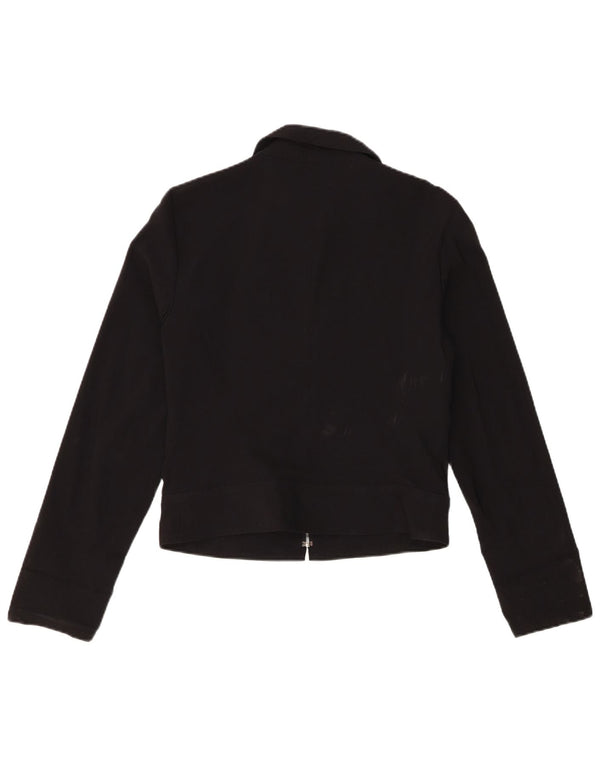 Zara Womens Bomber Jacket UK 14 Large Noir Viscose
