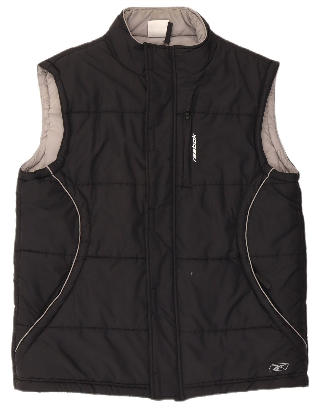 REEBOK Gilet rembourré homme UK 40 Large Noir Polyester