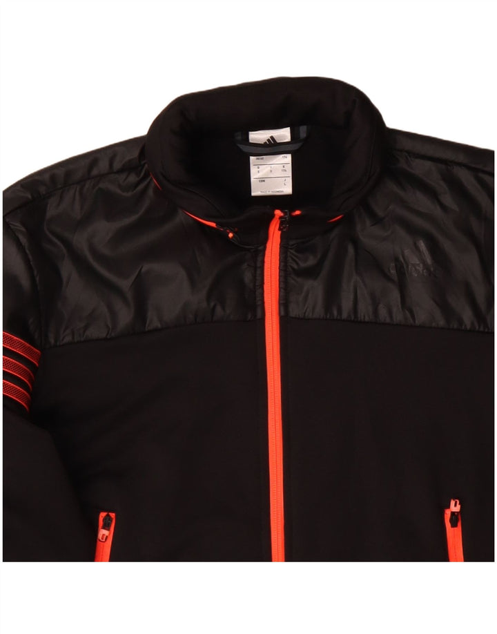 Adidas Veste de survêtement à capuche pour homme UK 38/40 Noir moyen Polyester