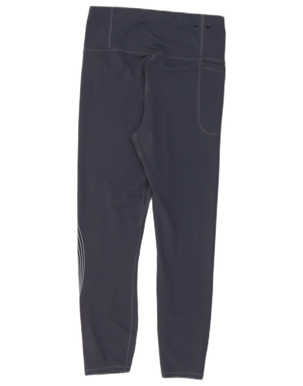 Under Armour Legging Graphic Crop Femme UK 42 Bleu Moyen Polyester