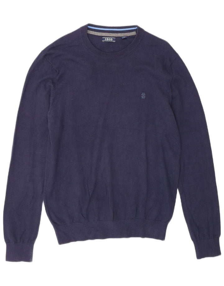 Izod Pull Col Rond Homme Bleu Marine Moyen Coton