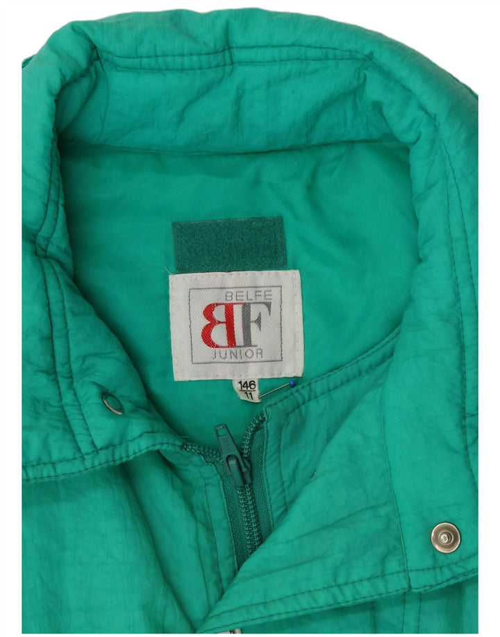Belfe Veste de ski graphique surdimensionnée pour fille 10-11 ans Vert Polyamide Années 80