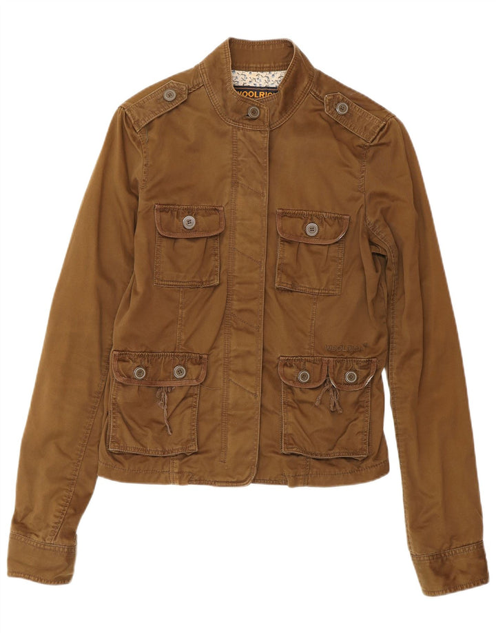 Woolrich Veste Militaire Femme UK 12 Coton Marron Moyen