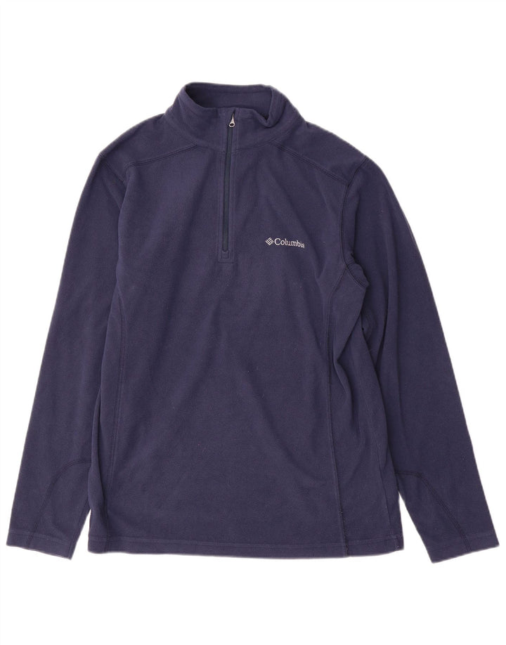 Columbia Pull polaire à col zippé pour homme, petit, bleu marine, polyester