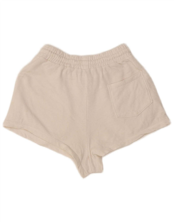Zara Womens Regular Hot Pants UK 8 Petit Coton Blanc