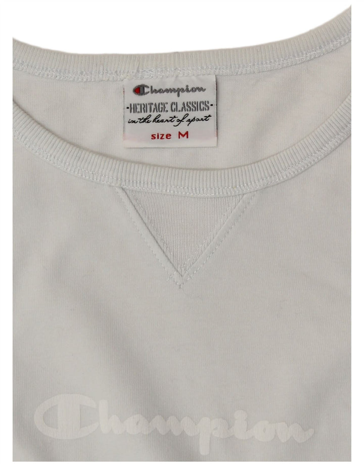 Champion Haut à manches longues Heritage Classics Graphic pour femme UK 12 Bleu moyen