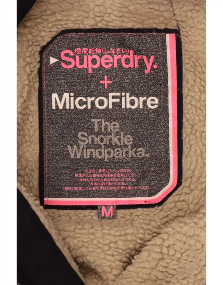 Superdry Veste coupe-vent à capuche Windparka pour femme UK 14 Bleu marine moyen