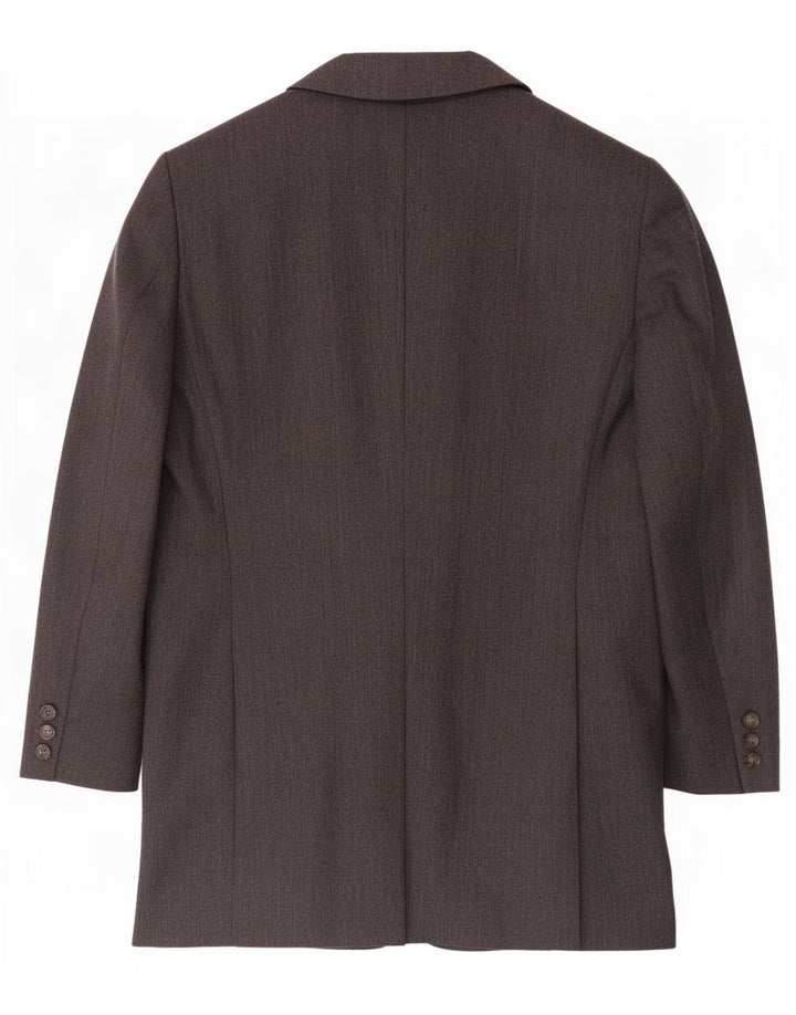 Marella Veste Blazer 4 Boutons Femme UK 12 Laine Gris Moyen