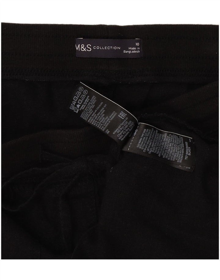 Marks & Spencer Jupe mi-longue pour femme UK 10 Small W30 Lin noir