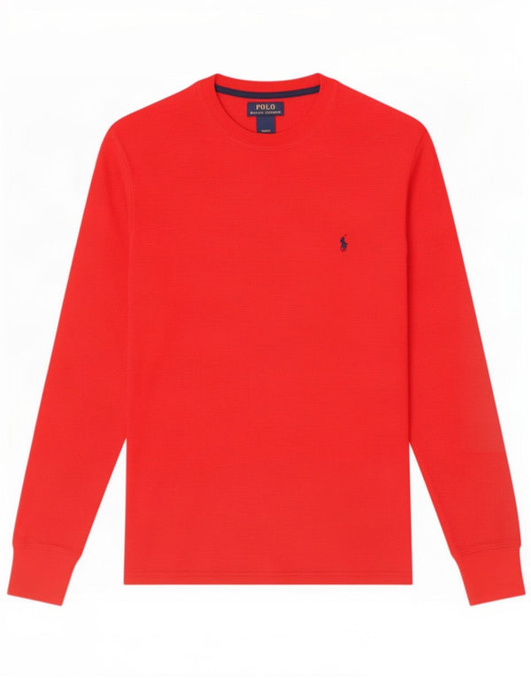 Polo Ralph Lauren Haut régulier à manches longues pour hommes Petit coton rouge