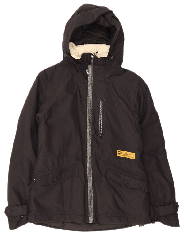 Billabong Veste coupe-vent à capuche pour femme UK 10 Small Noir Polyamide