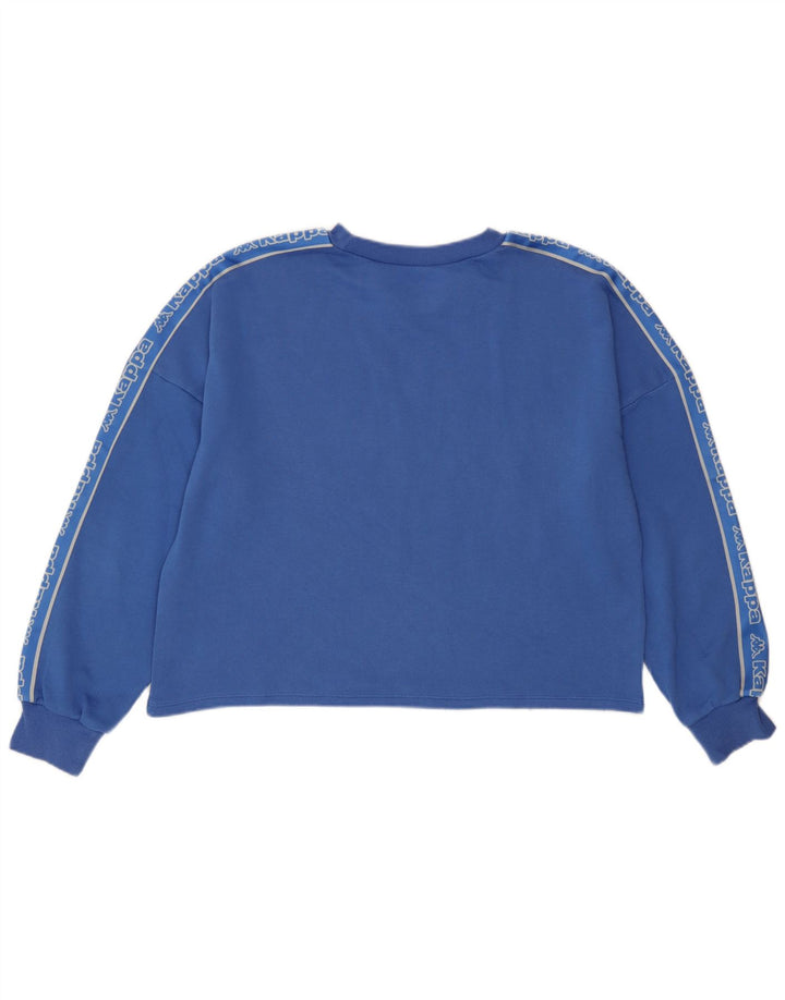 Kappa Sweat-shirt court surdimensionné pour femme UK 14 Bleu moyen