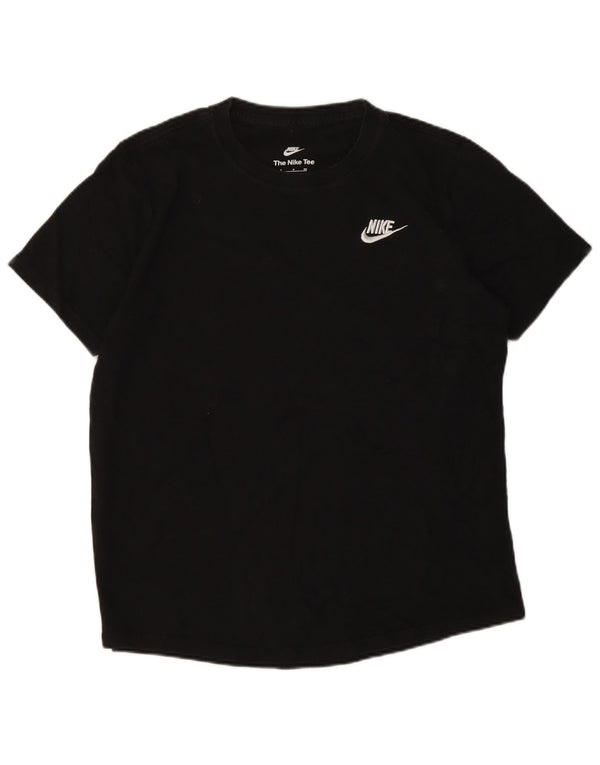 Nike Womens T-Shirt Top UK 10 Petit Noir Coton
