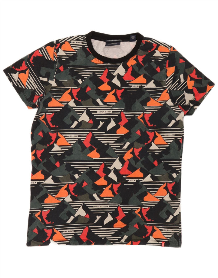 Scotch & Soda T-Shirt Top Large Coton Géométrique Multicolore Homme