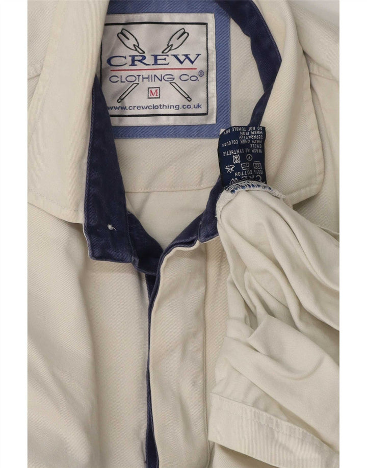 Crew Clothing Chemise pull homme en coton rayé blanc moyen