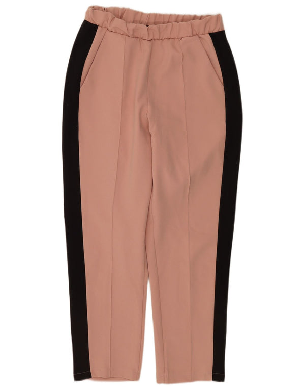Pantalon Chino Droit Femme ZARA Small W26 L25 Rose Colourblock