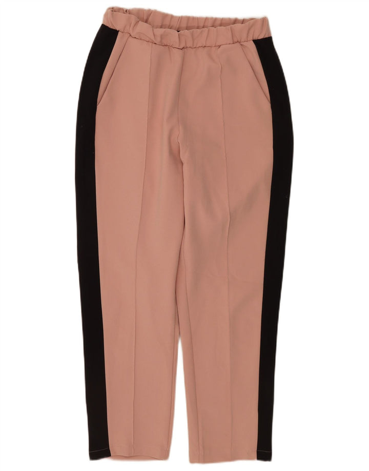 Pantalon Chino Droit Femme ZARA Small W26 L25 Rose Colourblock