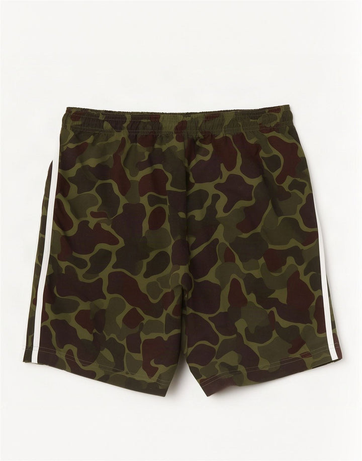 Adidas Short de Sport Homme Kaki Moyen Camouflage Polyester