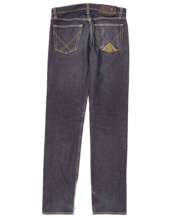 Roy Rogers Jean Slim Femme IT 46 Large W32 L34 Bleu Marine Coton