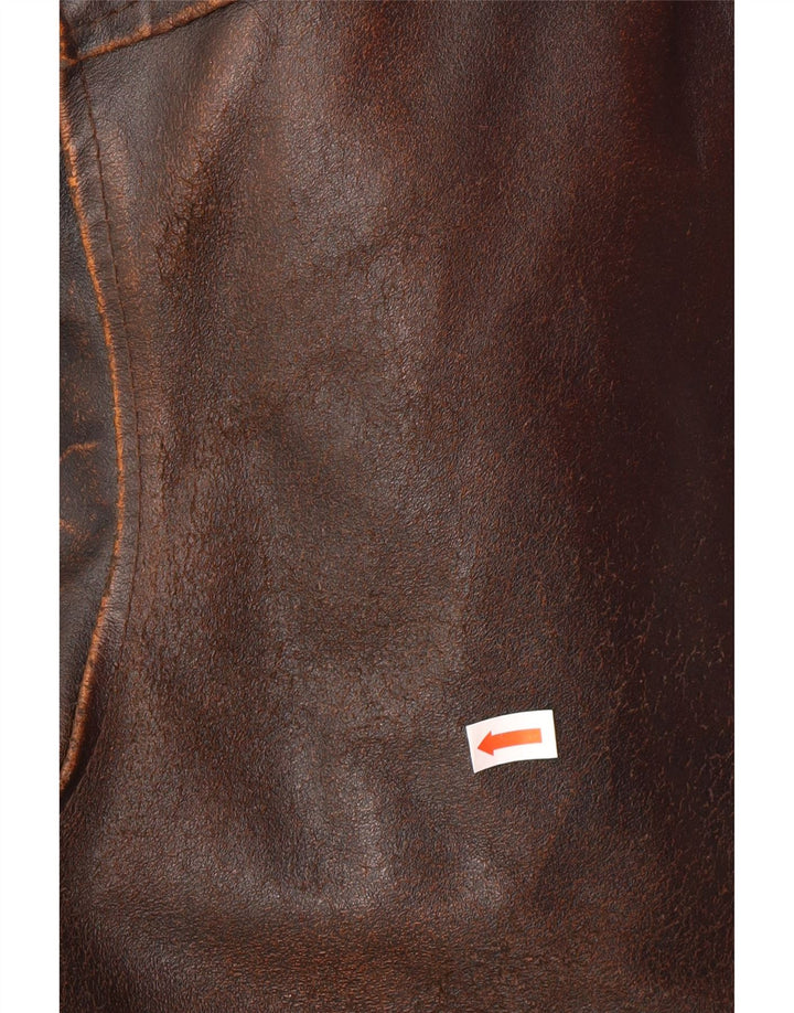 ALAN GORDON Veste en cuir pour homme IT 52 XL Cuir marron