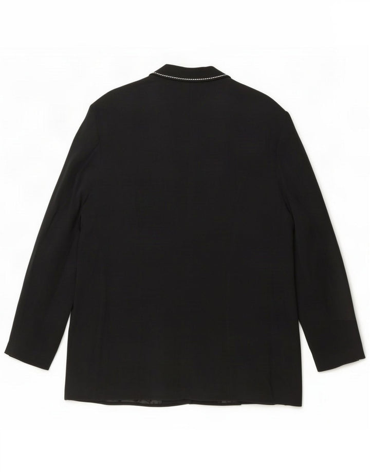 Marks & Spencer Veste blazer à 3 boutons pour femme UK 22 3XL Noir Viscose