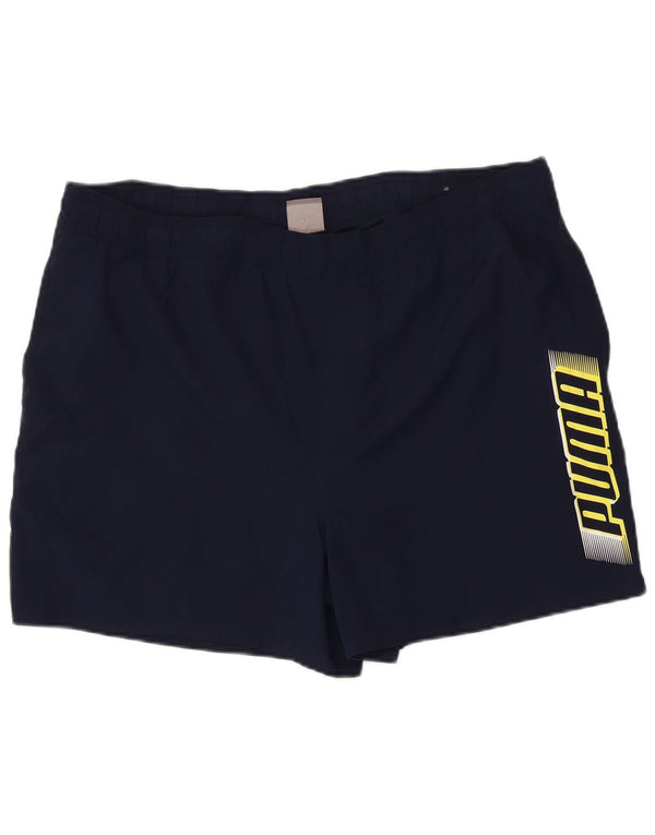 Puma Short de Sport Graphique Homme XL Bleu Marine Polyester