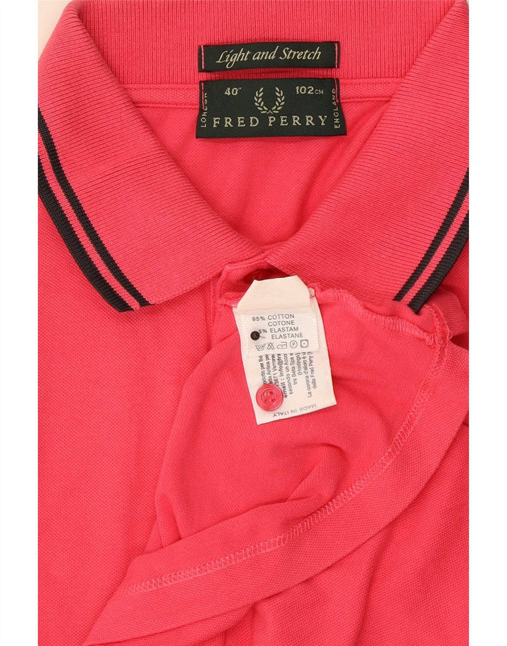 Fred Perry Polo Léger et Stretch Homme Rose Moyen Coton