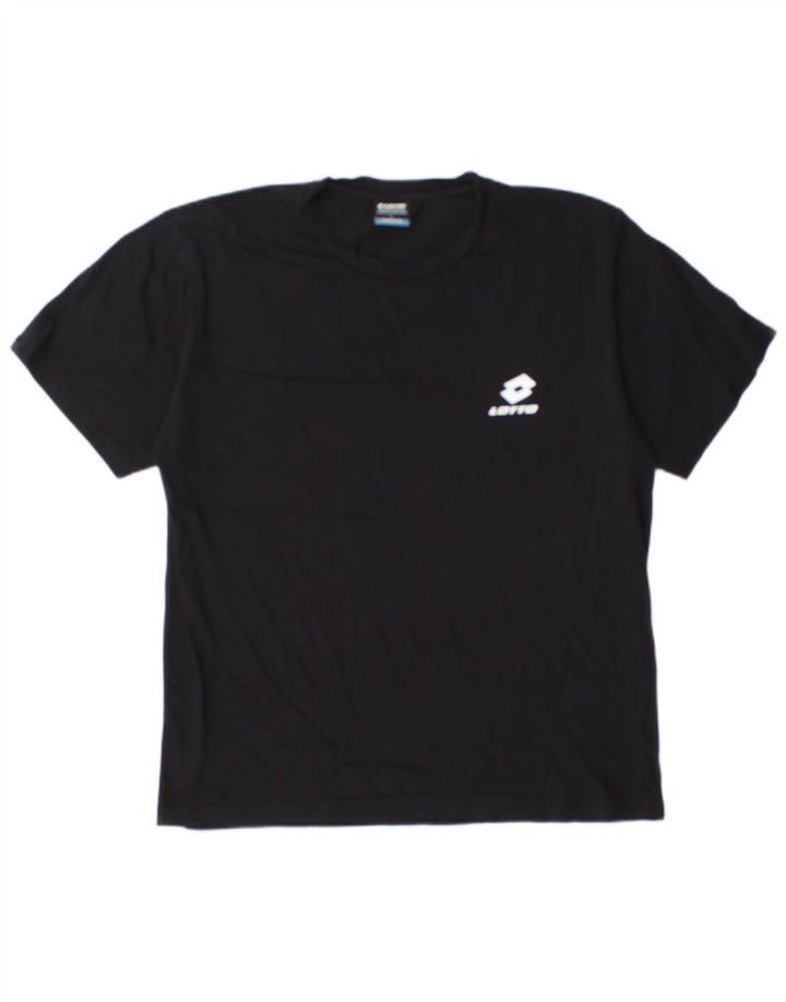 Lotto T-Shirt Homme Haut Large Noir Coton