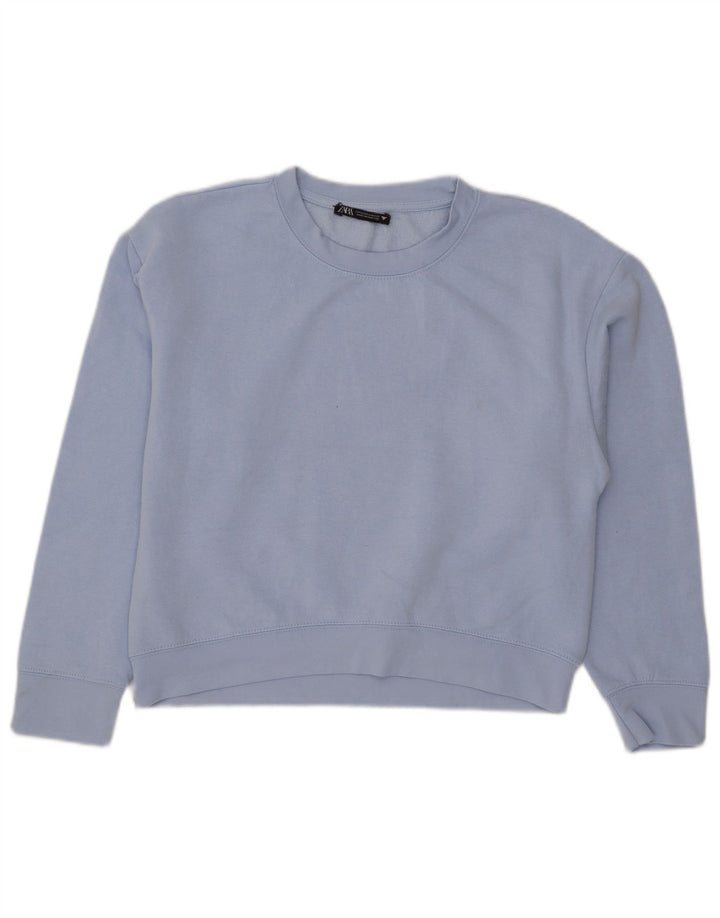 Zara Sweat-shirt pour femme UK 14 Bleu moyen