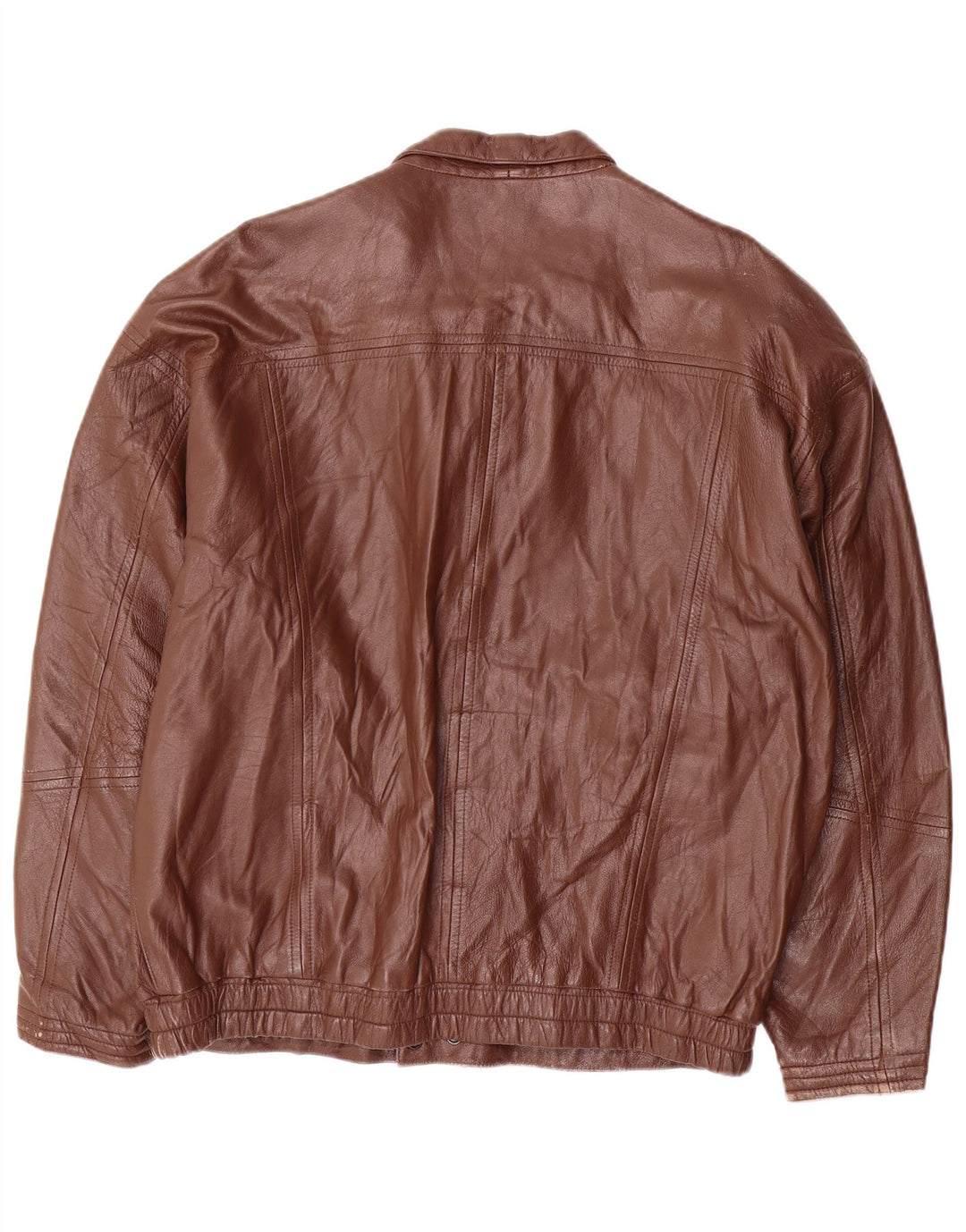 VINTAGE Veste en cuir homme UK 38 Marron moyen