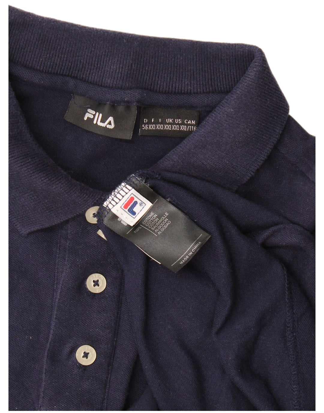 Fila Polo Homme 2XL Bleu Marine Coton