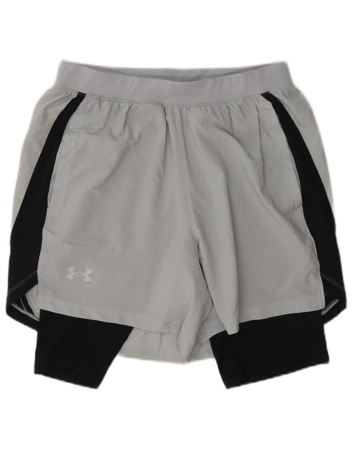 Under Armour Short de Sport Homme Gris Moyen Colourblock