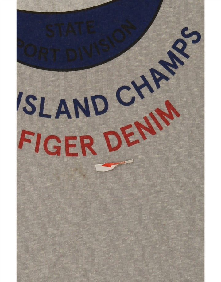 Tommy Hilfiger T-shirt graphique pour hommes en polyester moucheté grand gris