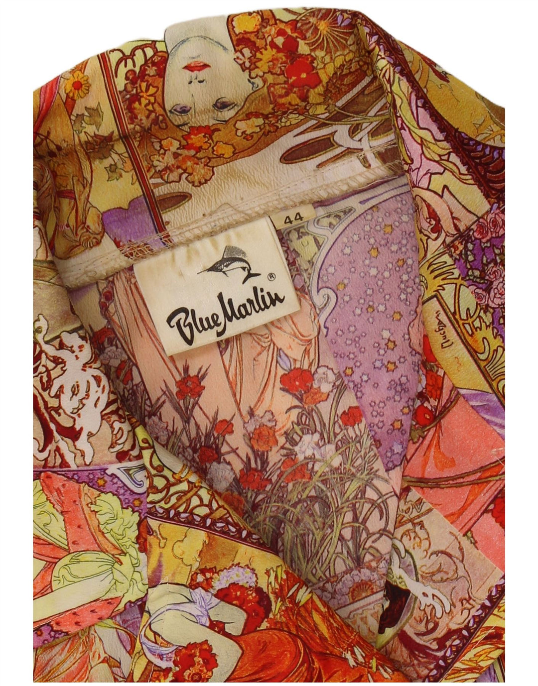 VINTAGE Veste Blazer Graphique 4 Boutons Femme IT 44 Moyen Multicolore