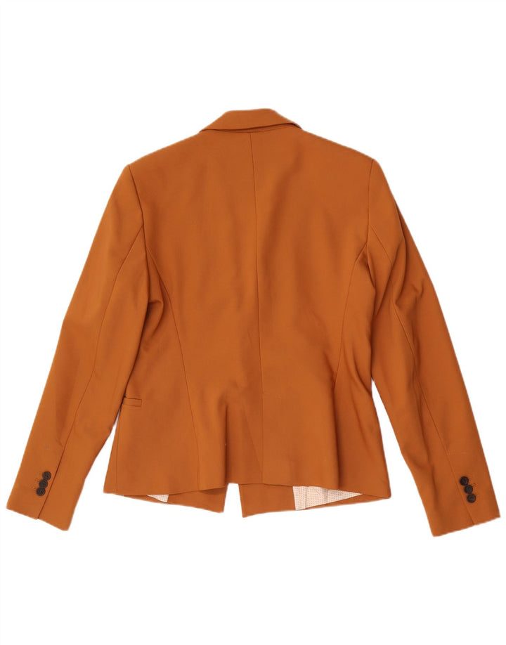 Zara Veste Blazer 1 Bouton Femme UK 14 Grand Beige Polyester