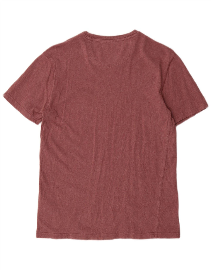 FAT FACE T-Shirt Homme Haut Petit Coton Bordeaux