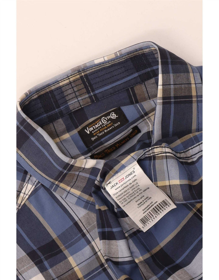 Jack & Jones Chemise Homme XL Bleu Carreaux Coton