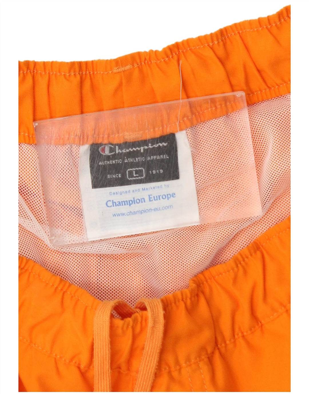 Champion Short de bain graphique pour hommes, grand, en polyester color block orange