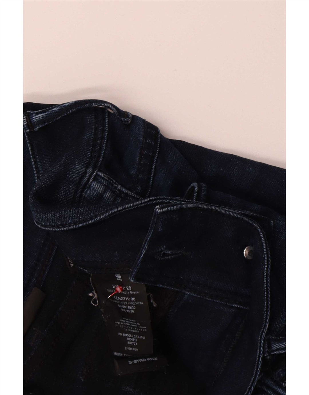 G-Star Femme Midge Slim Jeans W29 L30 Bleu Marine Coton
