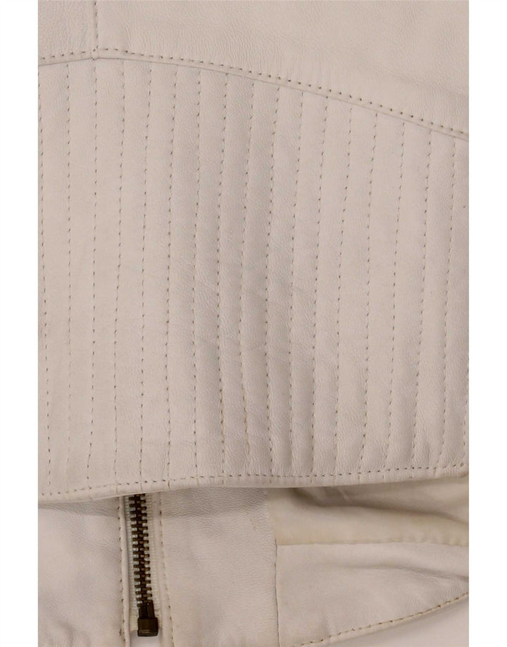 Schegge Veste de course en cuir pour femme IT 52 2XL Blanc