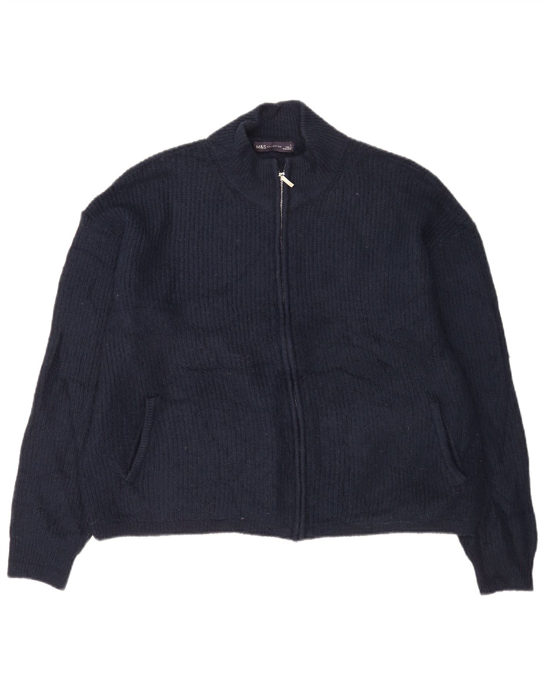 Marks & Spencer Pull Cardigan Homme Grand Bleu Marine Acrylique