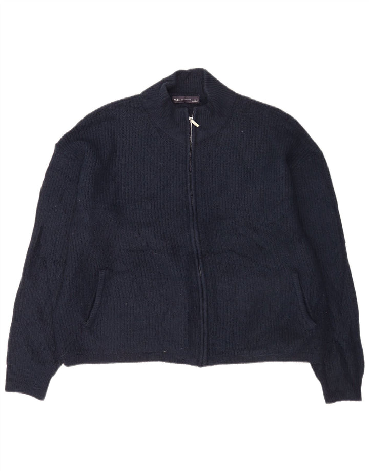 Marks & Spencer Pull Cardigan Homme Grand Bleu Marine Acrylique