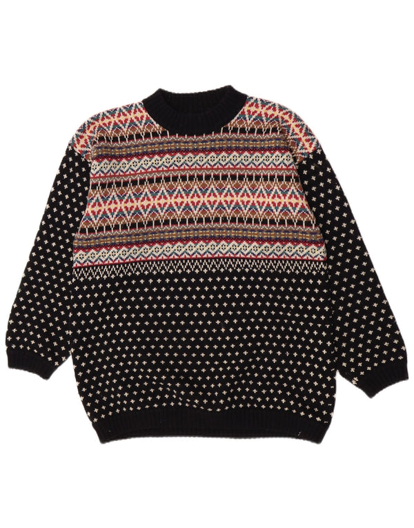 Esprit Pull col roulé pour homme UK 36 Small Bleu marine Fair Isle