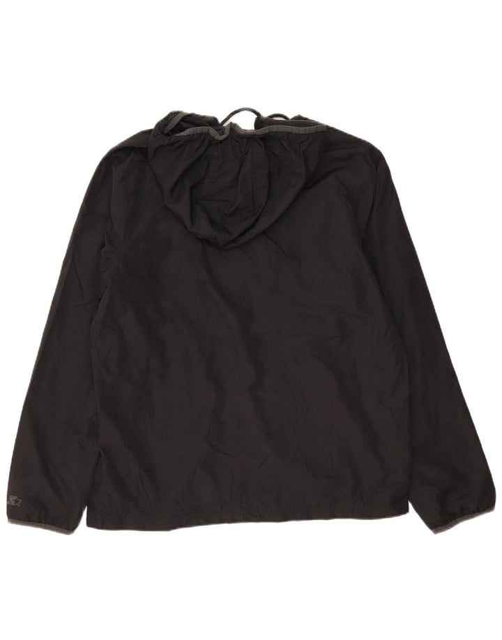 STARTER Veste de pluie à capuche pour homme UK 40 Large Gris Colorblock Polyester